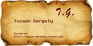 Tuzson Gergely névjegykártya