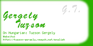 gergely tuzson business card